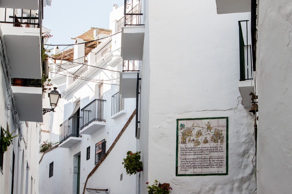 witte huizen in Spanje